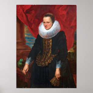 Van Dyck - Portrait Of A Woman With Her Parrot Poster