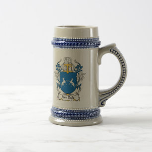 Van Dyk Family Crest Beer Stein