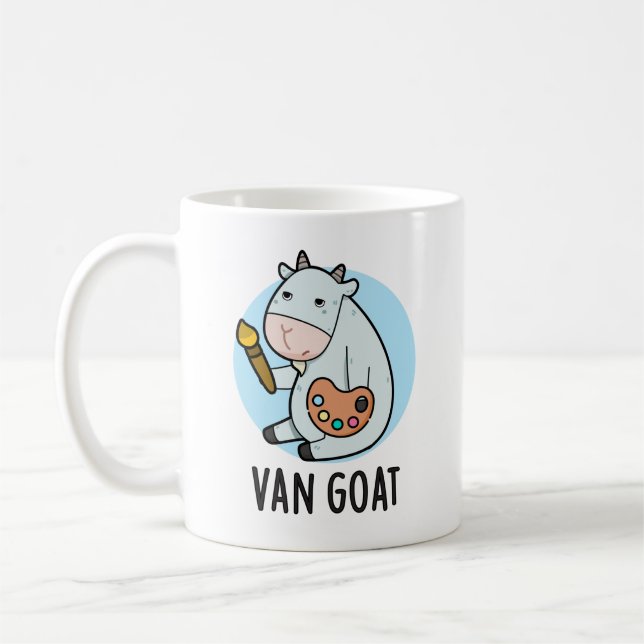 Van Goat Funny Artist Pun  Coffee Mug (Left)