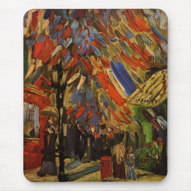 Van Gogh; 14th of July Celebration in Paris Mouse Pad (Front)