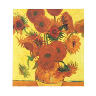 Van Gogh 15 Sunflowers Notepad