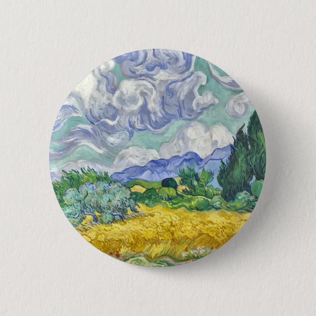 Van gogh 2 inch round button (Front)