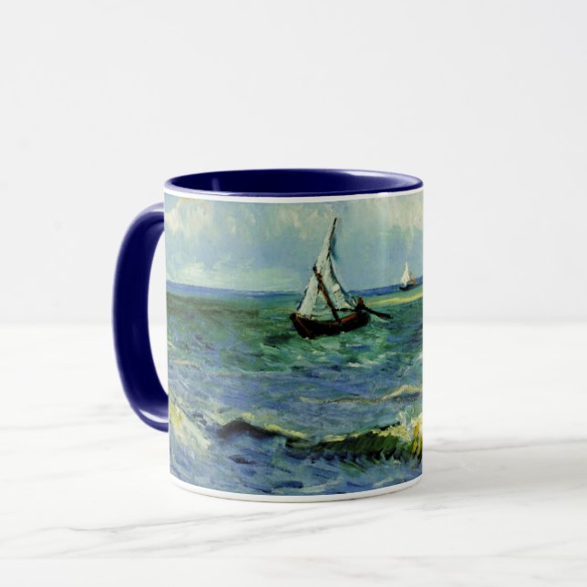 Van Gogh - A Fishing Boat at Sea Mug (Front Left)