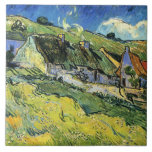 Van Gogh - A Group of Cottages Tile<br><div class="desc">A Group of Cottages,  popular artwork by Vincent van Gogh,  1890.</div>