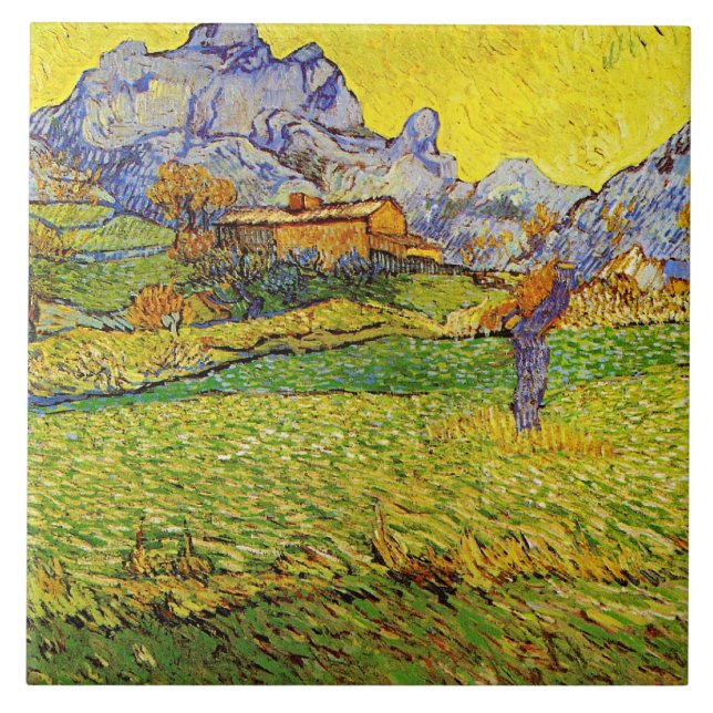 Van Gogh - A Meadow in the Mountains Tile (Front)