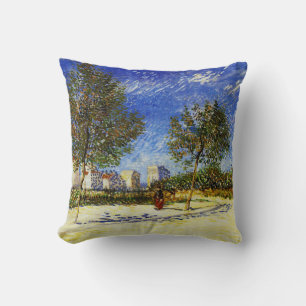 Van Gogh - A Suburb of Paris Throw Pillow
