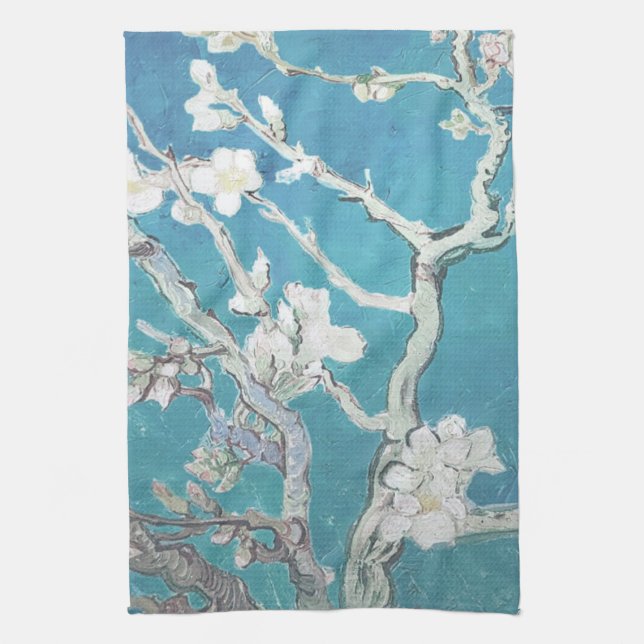 Van Gogh Almond Blossom Painting Kitchen Towel (Vertical)