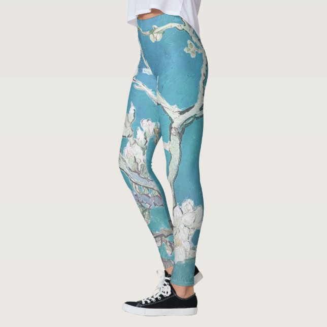 Van Gogh Almond Blossom Painting Leggings (Left)