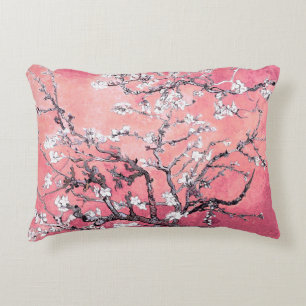 Van Gogh Almond Blossom peach pink Accent Pillow
