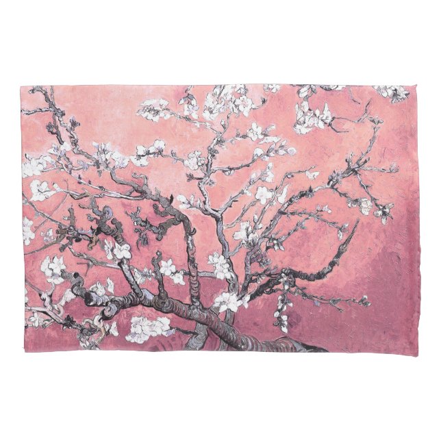 Van Gogh Almond Blossom peach pink Pillowcase (Front)