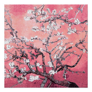 Van Gogh Almond Blossom peach pink Poster