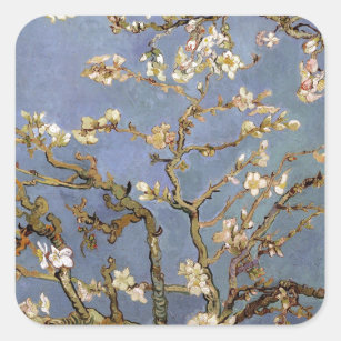 Van Gogh Almond Blossom Square Sticker