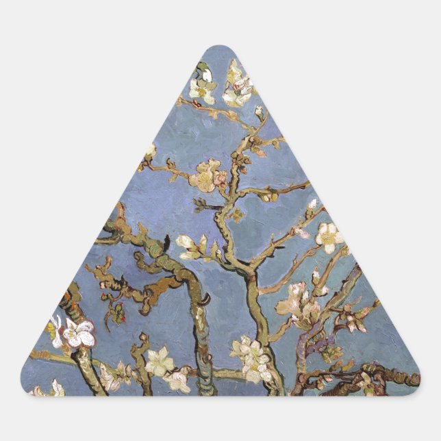 Van Gogh Almond Blossom Triangle Sticker (Front)