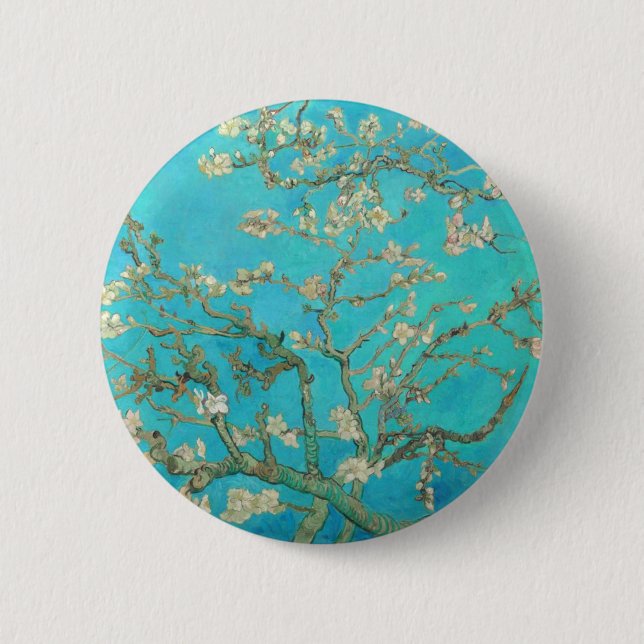 Van Gogh Almond Blossoms 2 Inch Round Button (Front)