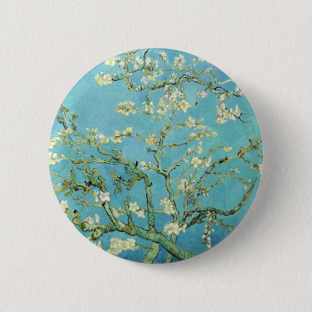 Van Gogh Almond Blossoms 2 Inch Round Button (Front)