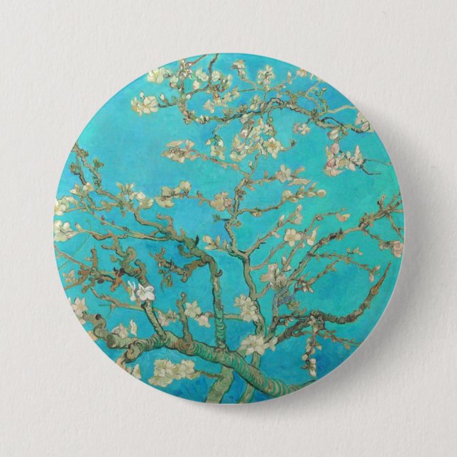 Van Gogh Almond Blossoms 3 Inch Round Button (Front)