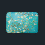 VAN GOGH Almond Blossoms Bath Mat<br><div class="desc">"van gogh", vincent, "almond blossoms", flowers, "famous painting", vintage, "fine art", floral, blue</div>