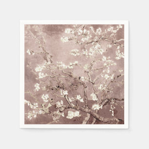 Van Gogh Almond Blossoms Beige Napkin
