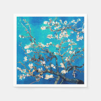 Van Gogh Almond Blossoms bright turquoise