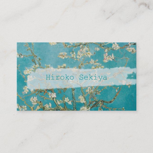 van gogh almond blossoms business card (Front)