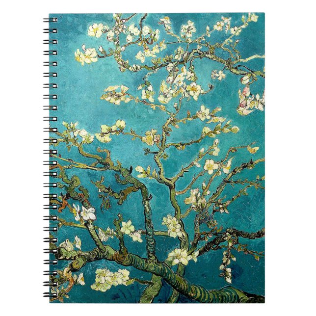 Van Gogh Almond Blossoms Classic Impressionism Notebook (Front)