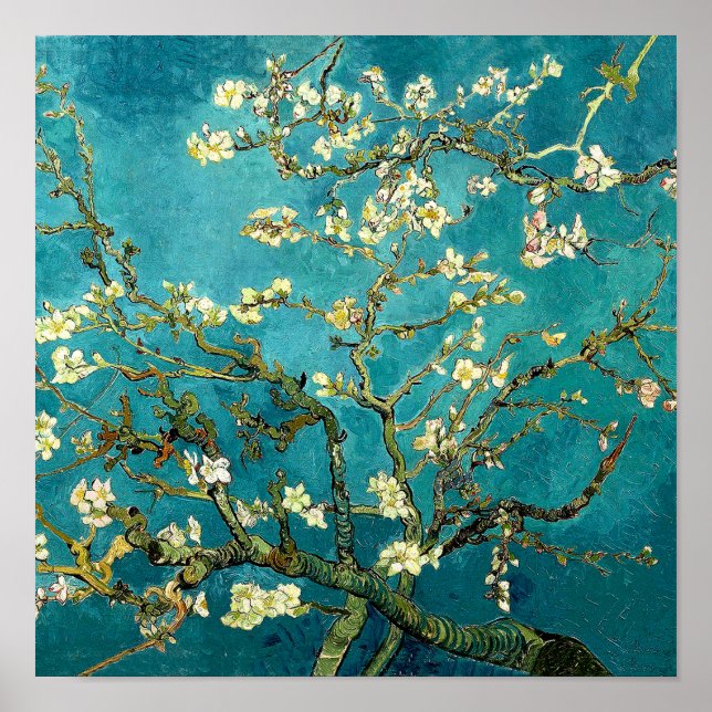 Van Gogh Almond Blossoms Classic Impressionism Poster (Front)