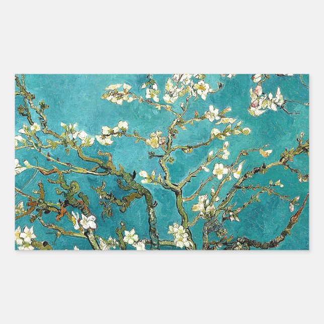 Van Gogh Almond Blossoms Classic Impressionism Sticker (Front)