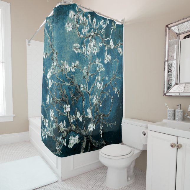 Van Gogh Almond Blossoms Dark Teal (In Situ)