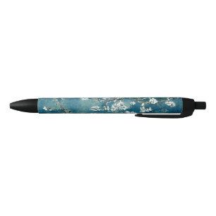 Van Gogh Almond Blossoms Dark Teal Black Ink Pen