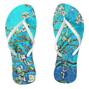 Van Gogh -  Almond Blossoms Flip Flops