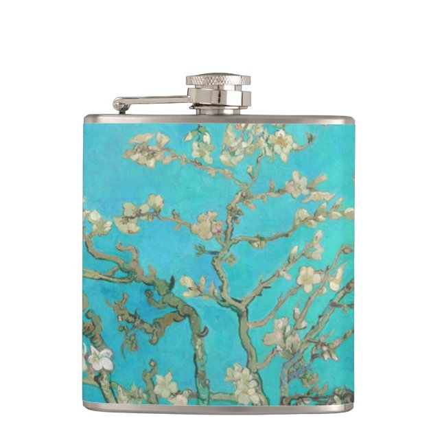 Van Gogh Almond Blossoms Hip Flask (Front)