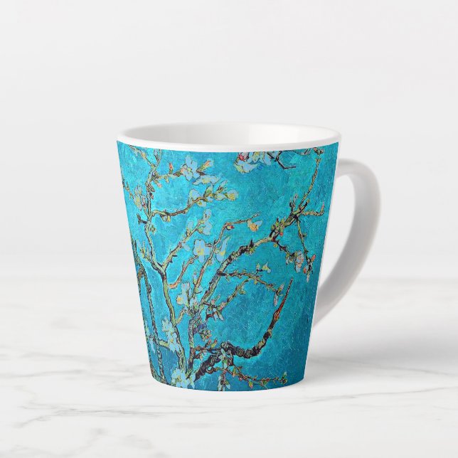 Van Gogh - Almond Blossoms,  Latte Mug (Right Angle)