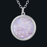 Van Gogh Almond Blossoms Lavender Silver Plated Necklace<br><div class="desc">Lavender Almond Blossoms by Vincent Van Gogh colour alteration copyright 2sweet4wordsDesigns/ PureVintage Love Lavender Almond Blossoms for an artistic touch to Personal Style, Wedding Party, Baby Shower, Office gifts or Spring Party: Celebrate your special occasions with the enchanting beauty of Vincent Van Gogh's Almond Blossoms. Our Lavender Almond Blossoms Gifts...</div>