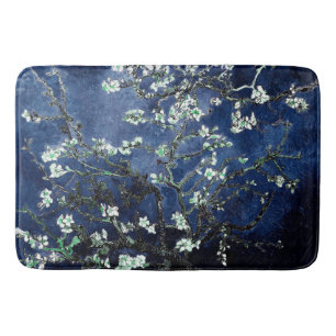 Van Gogh Almond Blossoms Midnight Blue Bath Mat