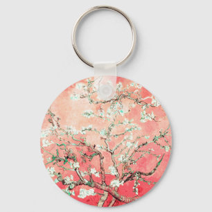 Van Gogh Almond Blossoms Peach Keychain