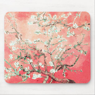 Van Gogh Almond Blossoms Peach Mouse Pad