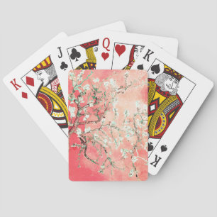 Van Gogh Almond Blossoms Peach Playing Cards
