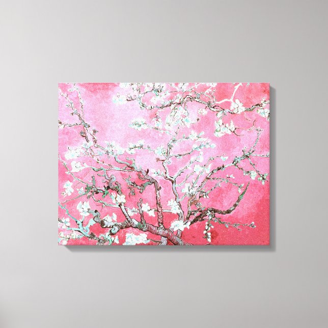 Van Gogh Almond Blossoms pink blue Canvas Print (Front)