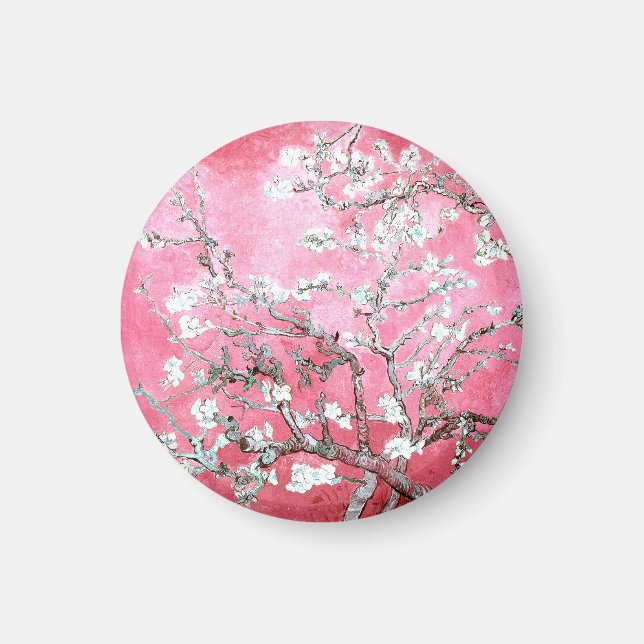 Van Gogh Almond Blossoms Pink Blue Magnet (Front)