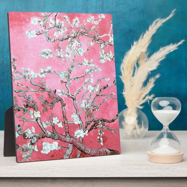Van Gogh Almond Blossoms pink blue Plaque (Side)