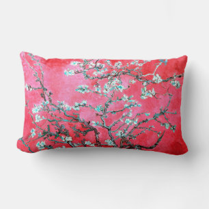 Van Gogh Almond Blossoms Red Blue  Lumbar Pillow