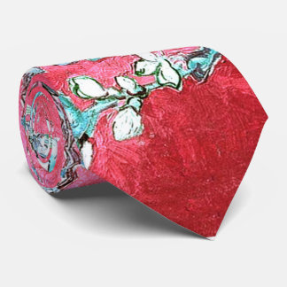 Van Gogh Almond Blossoms Red blue  Tie