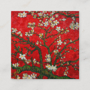 Van Gogh Almond Blossoms Red Enclosure Card