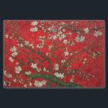 Van Gogh Almond Blossoms Red Tissue Paper<br><div class="desc">Tissue Paper featuring Vincent van Gogh’s oil painting Almond Blossoms (1890) in red. An almond tree blossoms white flowers in front of a red sky. A great gift for fans of impressionism and Dutch art.</div>