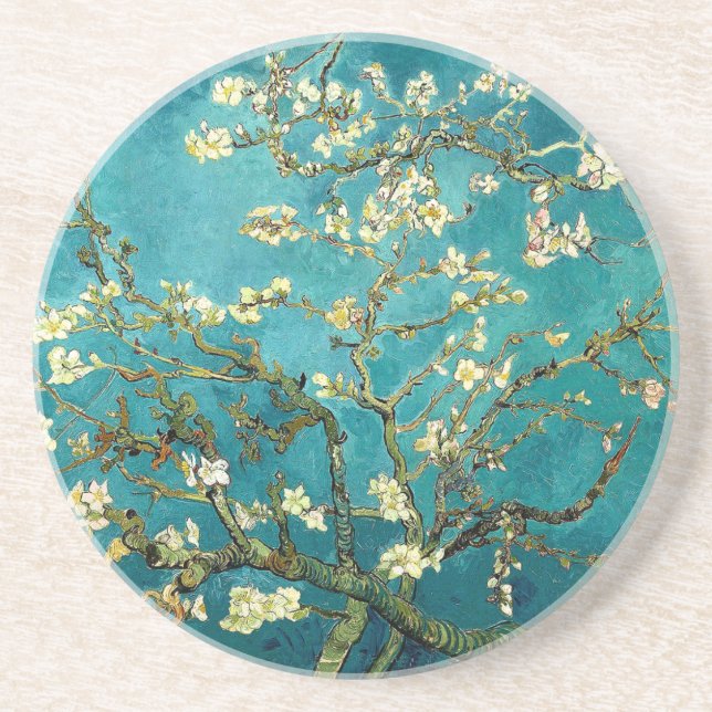 Van Gogh Almond Blossoms Tree Coaster (Front)
