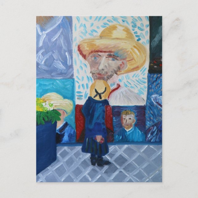 Van Gogh and Susan Payne-Trutna self portraits Postcard (Front)