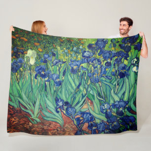 Van Gogh Art Irises Fleece Blanket