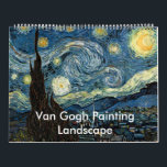 Van Gogh art landscape fine art Calendar<br><div class="desc">Van Gogh art landscape fine art calendar. The calendar will be automatically updated to a new year every year!</div>