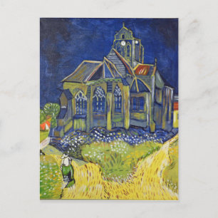 Van Gogh art reproduction,  The Church at Auvers Postcard