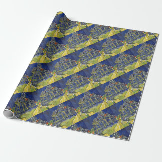 Van Gogh art reproduction, The Church at Auvers Wrapping Paper